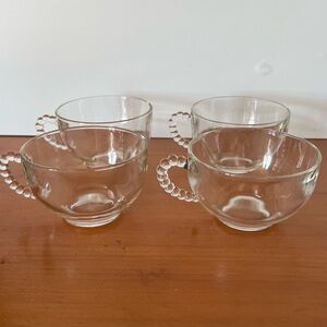 Vintage Homestead Punch Cups Set of 4 Federal Glass